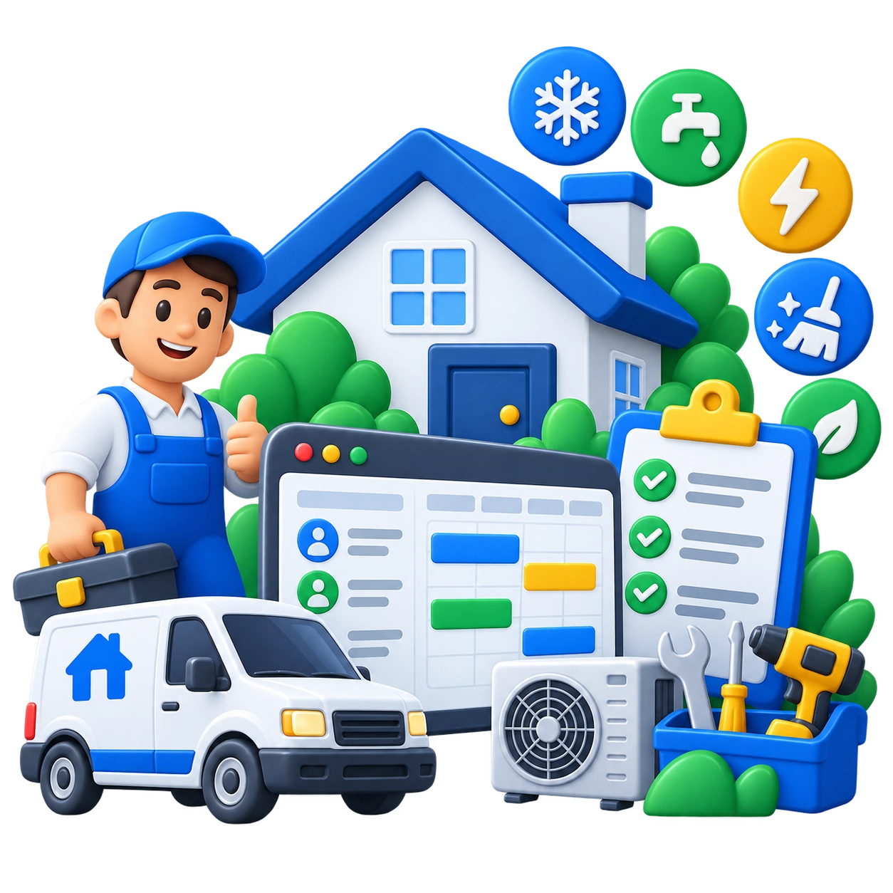 Brilliance One service business management platform for jobs scheduling crews estimates invoices and customer communication
